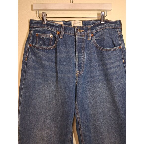 NWOT Universal Thread Denim Blue Jeans Retro Y2K 90s Baggy Women Size 8 Regular - Picture 2 of 9